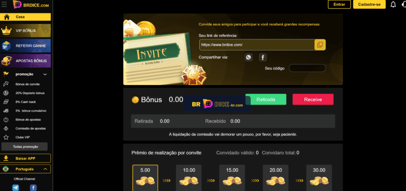 Primeira aposta grátis